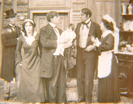 Romaine Fielding in the center of the cast of Mixed Pets