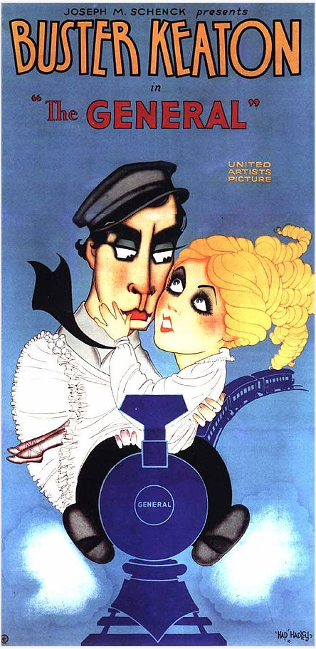 Film Poster for The General, starring Buster Keaton